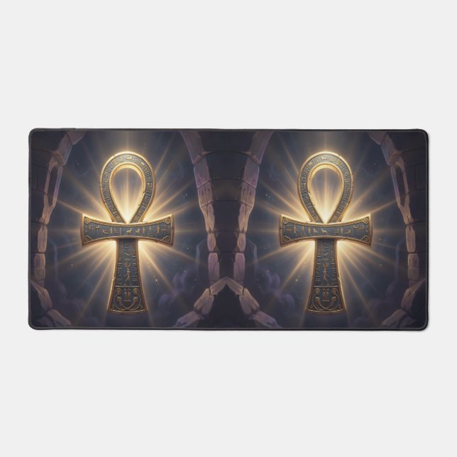 Ankh Symbol Bedeutung – Schlüssel des Lebens´12 Desk Mat (Front)
