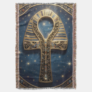Ankh Symbol Meaning – Key of Life´10 Throw Blanket