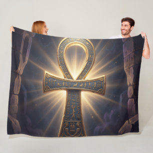 Ankh Symbol Meaning – Key of Life´12 Fleece Blanket