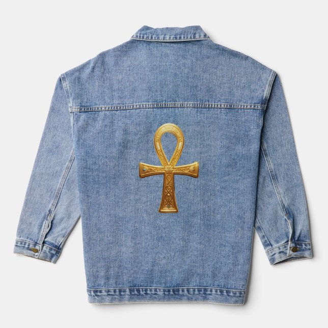 Ankh Symbol Meaning – Key of Life´1 Denim Jacket (Back)