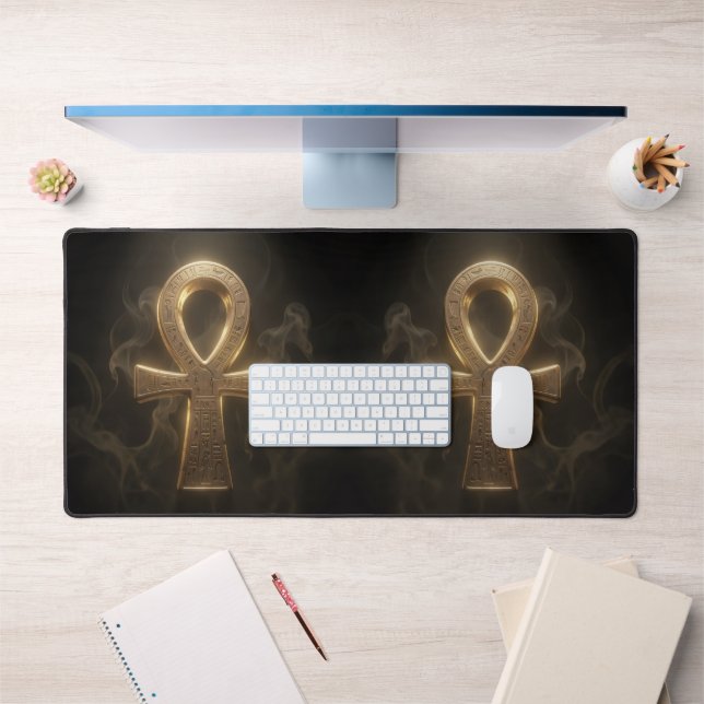 Ankh Symbol Meaning – Key of Life´1 Desk Mat (Office 1)