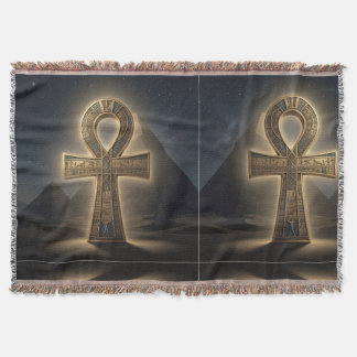 Ankh Symbol Meaning – Key of Life´6 Throw Blanket