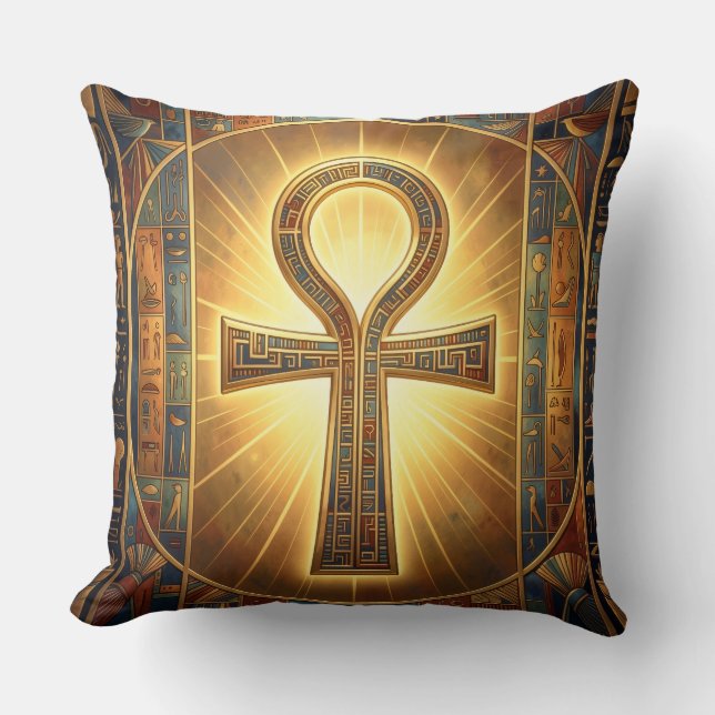 Ankh Symbol Meaning – Key of Life´7 Cushion (Front)