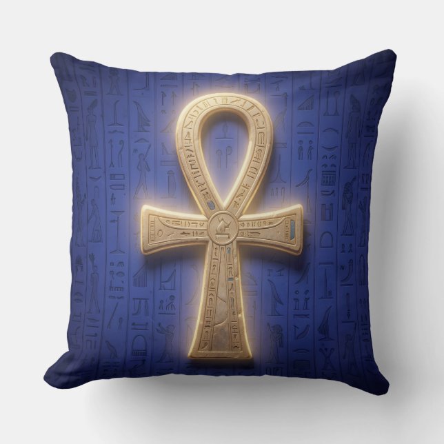 Ankh Symbol Meaning - Key of Life Cushion (Front)