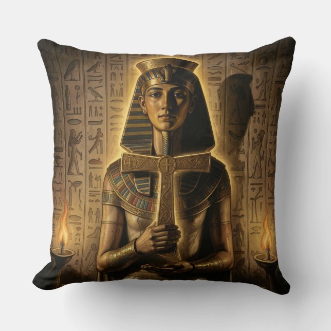 Ankh Symbol Meaning – Key of Life Cushion (Front)