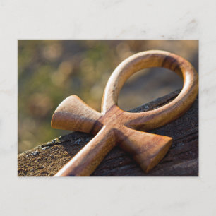 Ankh symbol postcard