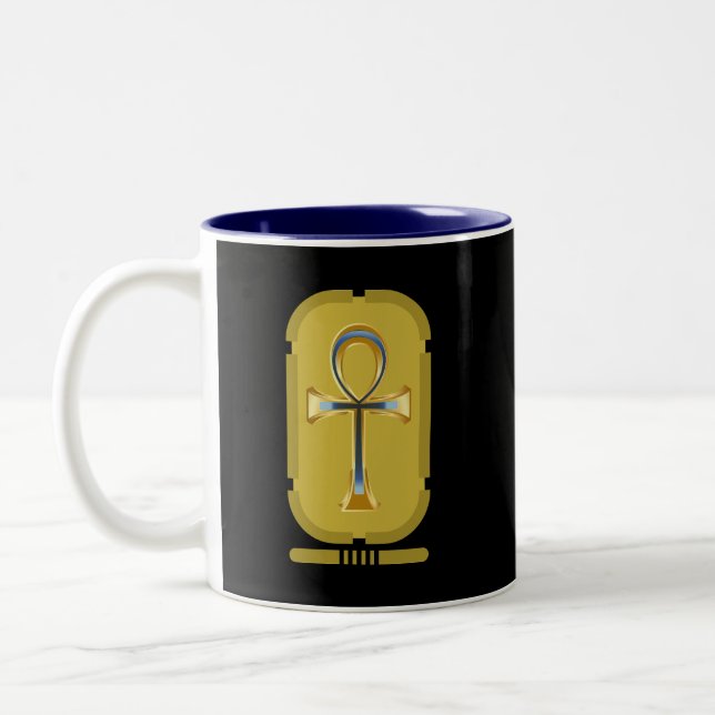 Ankh Symbol Two-Tone Coffee Mug (Left)