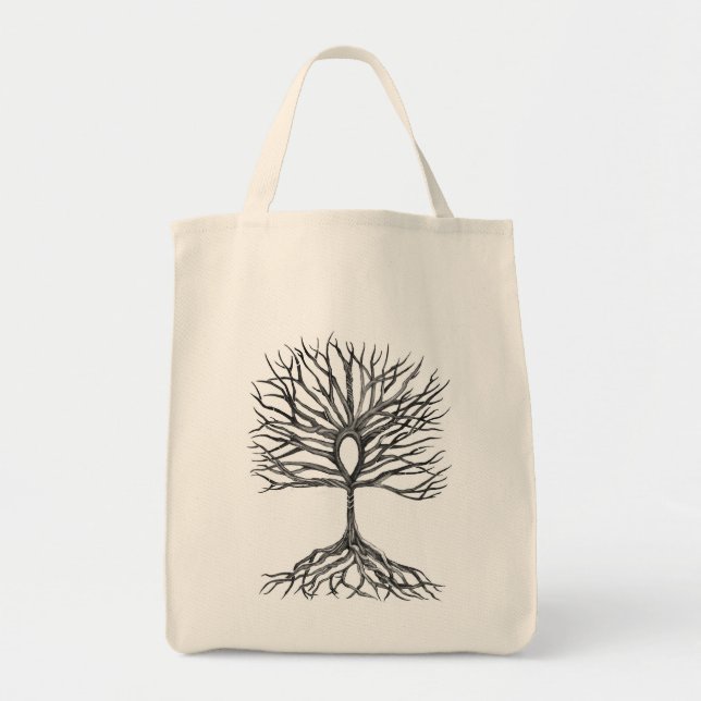 Ankh  Tree of LIfe Design Tote Bag (Front)