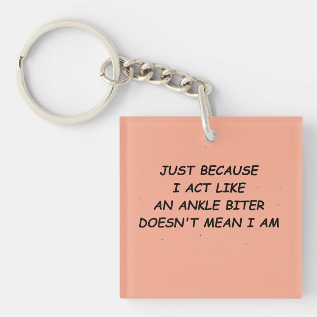 Ankle Biter T-Shirt Key Ring (Front)