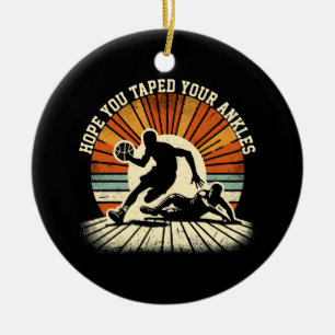 Ankle Breaker - Dynamic Basketball Showdown Ceramic Ornament