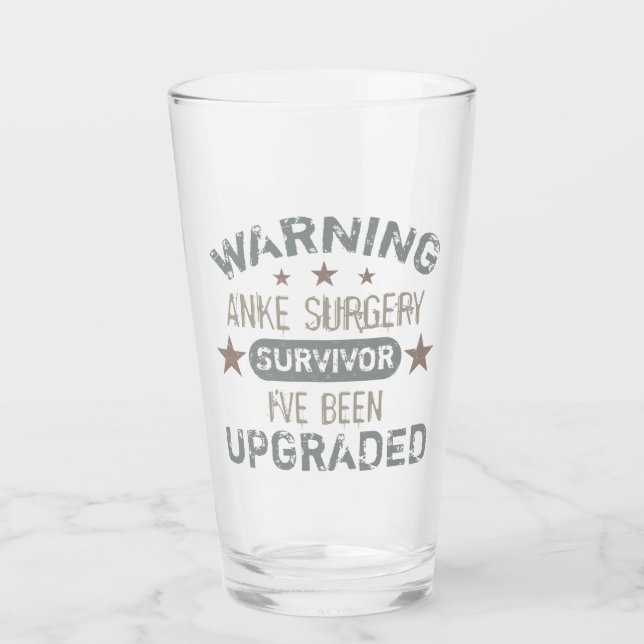 Ankle Surgery Humour Upgraded Glass (Front)