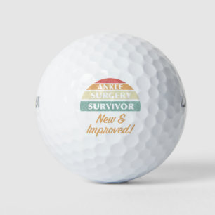 Ankle Surgery Survivor Humour Golf Balls