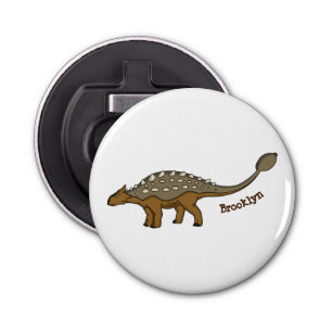 Ankylosaurus armoured dinosaur illustration bottle opener