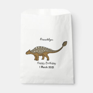 Ankylosaurus armoured dinosaur illustration favour bag
