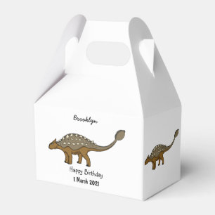 Ankylosaurus armoured dinosaur illustration favour box
