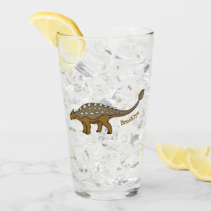 Ankylosaurus armoured dinosaur illustration glass