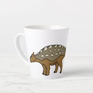 Ankylosaurus armoured dinosaur illustration latte mug
