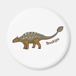 Ankylosaurus armoured dinosaur illustration magnet