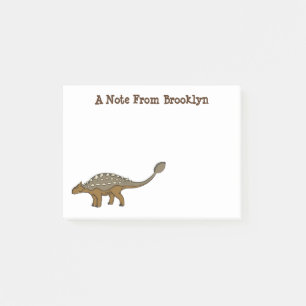 Ankylosaurus armoured dinosaur illustration post-it notes