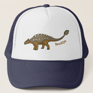 Ankylosaurus armoured dinosaur illustration trucker hat