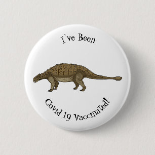 Ankylosaurus cartoon illustration 6 cm round badge