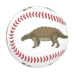 Ankylosaurus cartoon illustration baseball