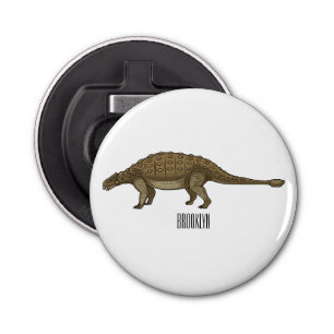 Ankylosaurus cartoon illustration  bottle opener