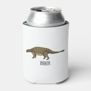 Ankylosaurus cartoon illustration can cooler