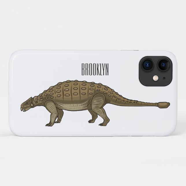Ankylosaurus cartoon illustration  Case-Mate iPhone case (Back (Horizontal))
