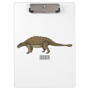 Ankylosaurus cartoon illustration  clipboard