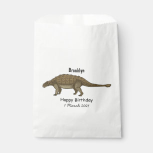 Ankylosaurus cartoon illustration favour bag