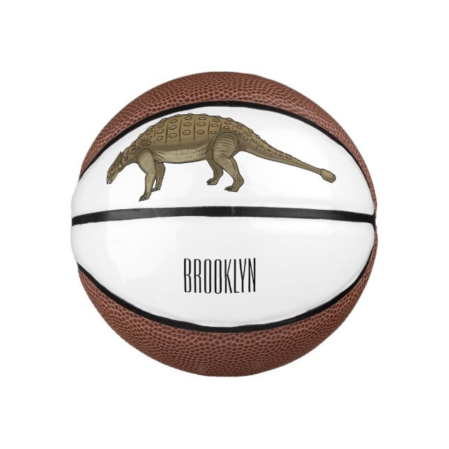 Ankylosaurus cartoon illustration  mini basketball (Front)