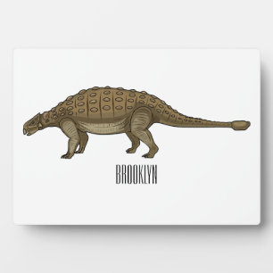Ankylosaurus cartoon illustration  plaque