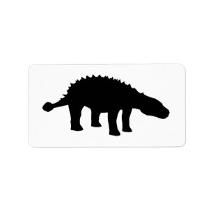 Ankylosaurus Dino Dinosaur Silhouette Label