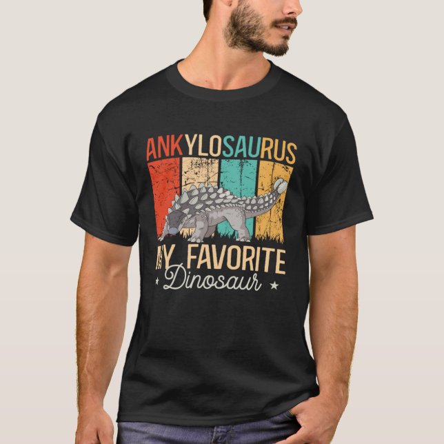 Ankylosaurus Dinosaur Fossil Paleontology Magniven T-Shirt (Front)