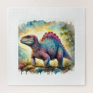 Ankylosaurus in Watercolor 060824AREF118 - Waterco Jigsaw Puzzle