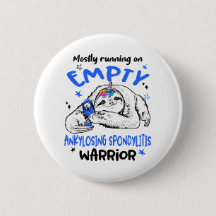Ankylosing Spondylitis Awareness Month Ribbon Gift 6 Cm Round Badge