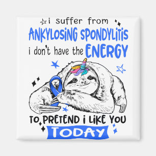 Ankylosing Spondylitis Awareness Month Ribbon Gift Magnet