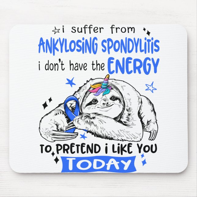 Ankylosing Spondylitis Awareness Month Ribbon Gift Mouse Pad (Front)