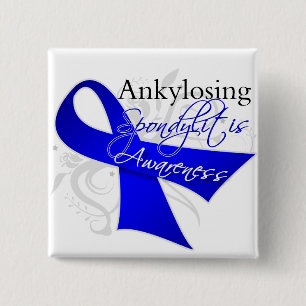 Ankylosing Spondylitis Awareness Ribbon 15 Cm Square Badge