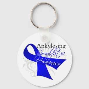 Ankylosing Spondylitis Awareness Ribbon Key Ring
