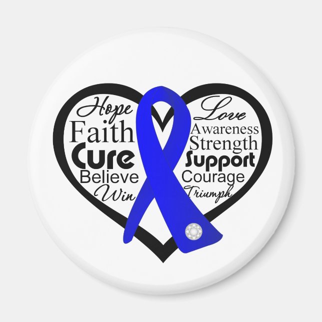 Ankylosing Spondylitis Heart Ribbon Collage Magnet (Front)