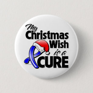 Ankylosing Spondylitis My Christmas Wish is a Cure 6 Cm Round Badge