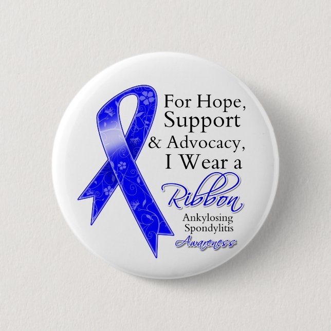 Ankylosing Spondylitis Support Hope 6 Cm Round Badge (Front)