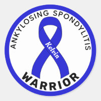Ankylosing Spondylitis Warrior Ribbon White