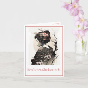 Anmutige japanische Geisha -  Card