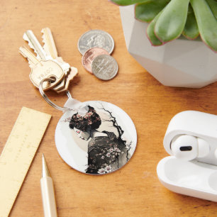 Anmutige japanische Geisha -  Key Ring