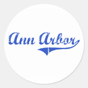 Ann Arbor City Classic Round Sticker