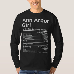 Ann Arbor Girl Mi Michigan City Home Roots Usa T-Shirt