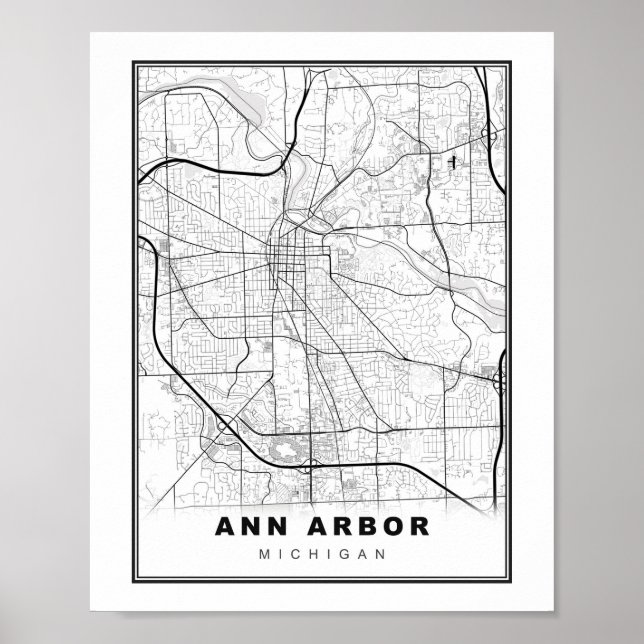 Ann Arbor Map Poster (Front)